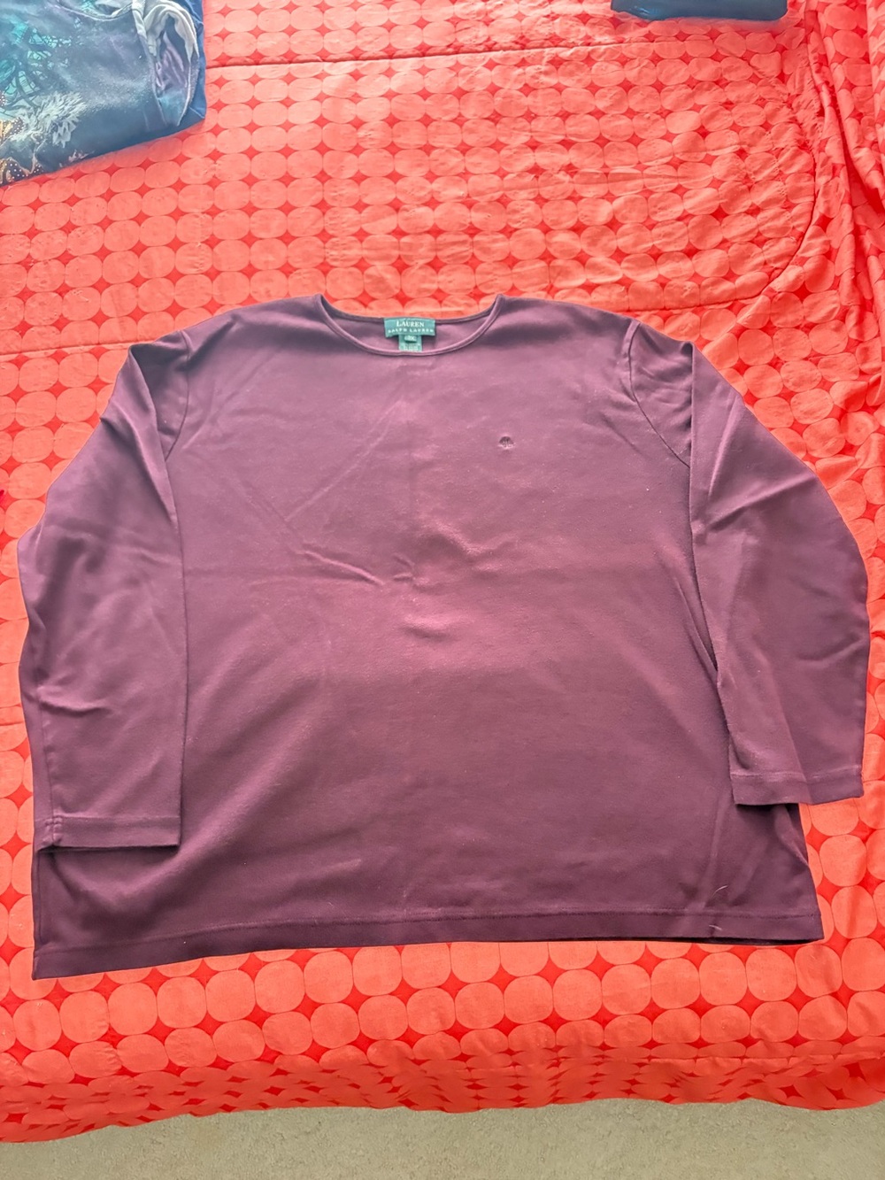 Ralph Lauren Long Sleeve Crew Neck Shirt - Plum